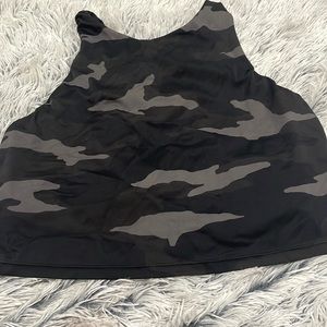 Athleta camo conscious crop swim top size M.